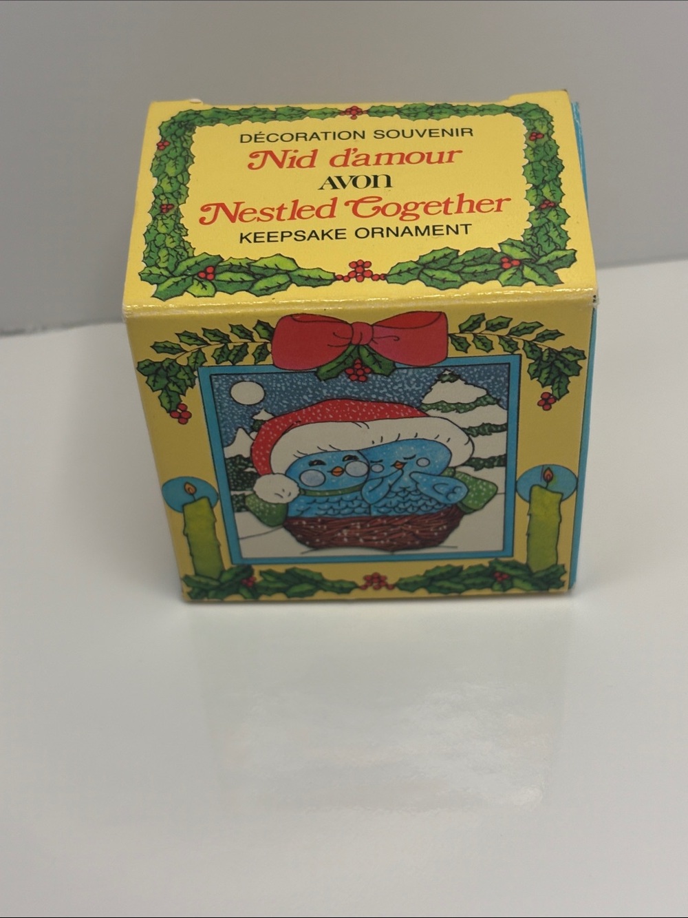 Vintage Avon Nestled Together Keepsake Ornament 1983